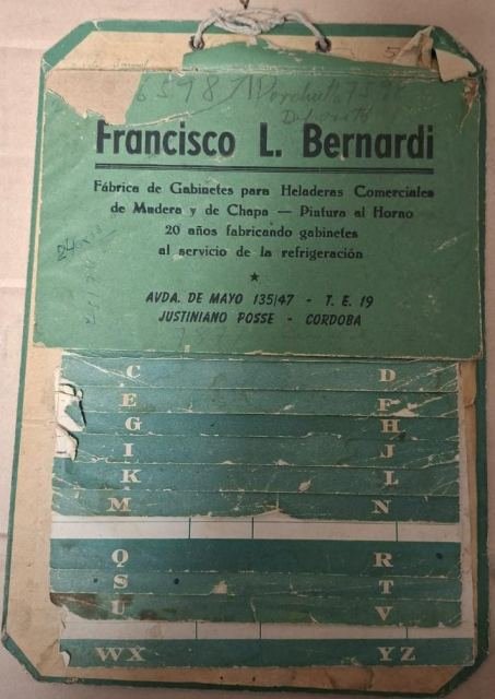 Tablero índice de la fábrica de Francisco L. Bernardi, Justiniano Posse.
