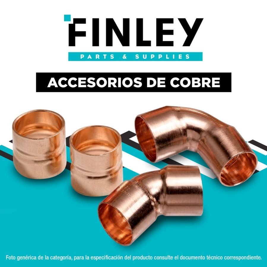 Finley CODO DE COBRE 90 1-10UNxBOLSA