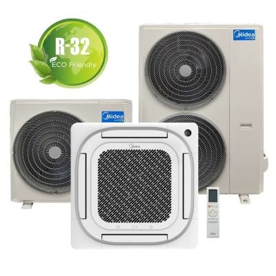 Midea Aire Acondicionado Tipo Cassette Inverter - R-32 Frío Calor por Bomba 5 TR MCAVC-R057HN8-1A