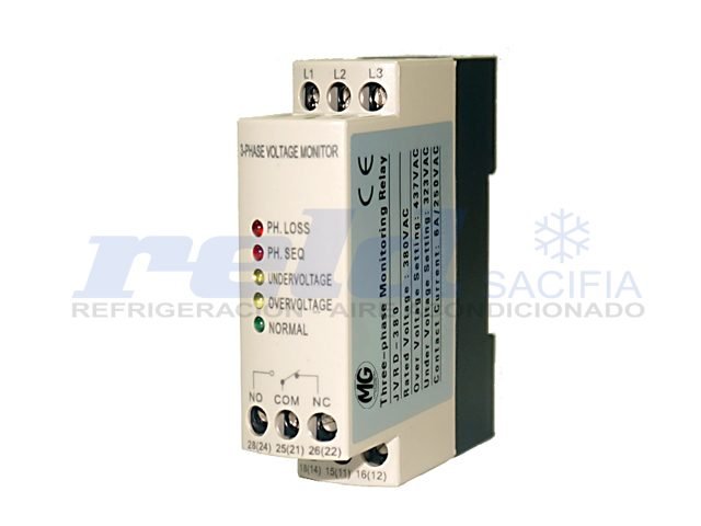 Monitor secuencia Fases MG JVRD-380A (380V±10%) 2 contactos/6A