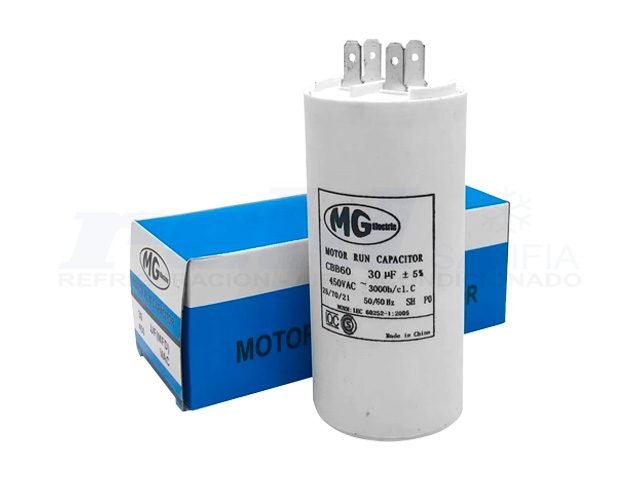 Capacitor "MG" 450VAC-50/60Hz-8 mf - CBB60 -